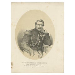 Antique Portrait of a Dutch Officer Named Jan Van Swieten 1874