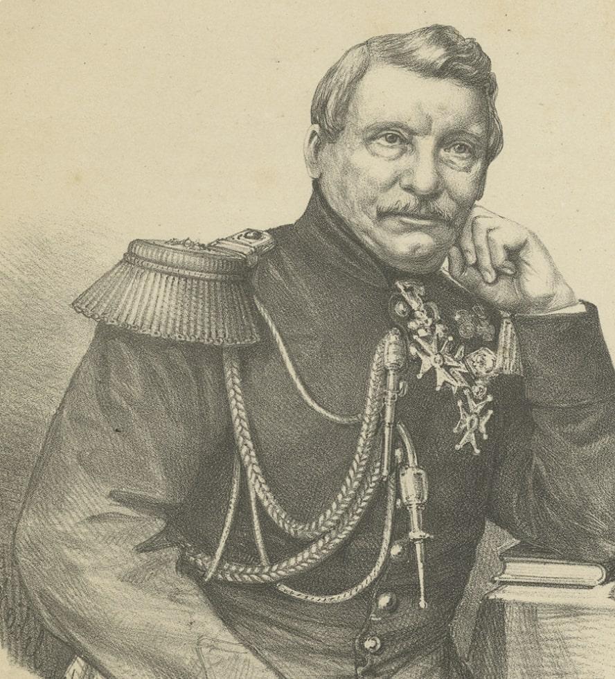 Paper Antique Portrait of a Dutch Officer Named Jan Van Swieten 1874 For Sale