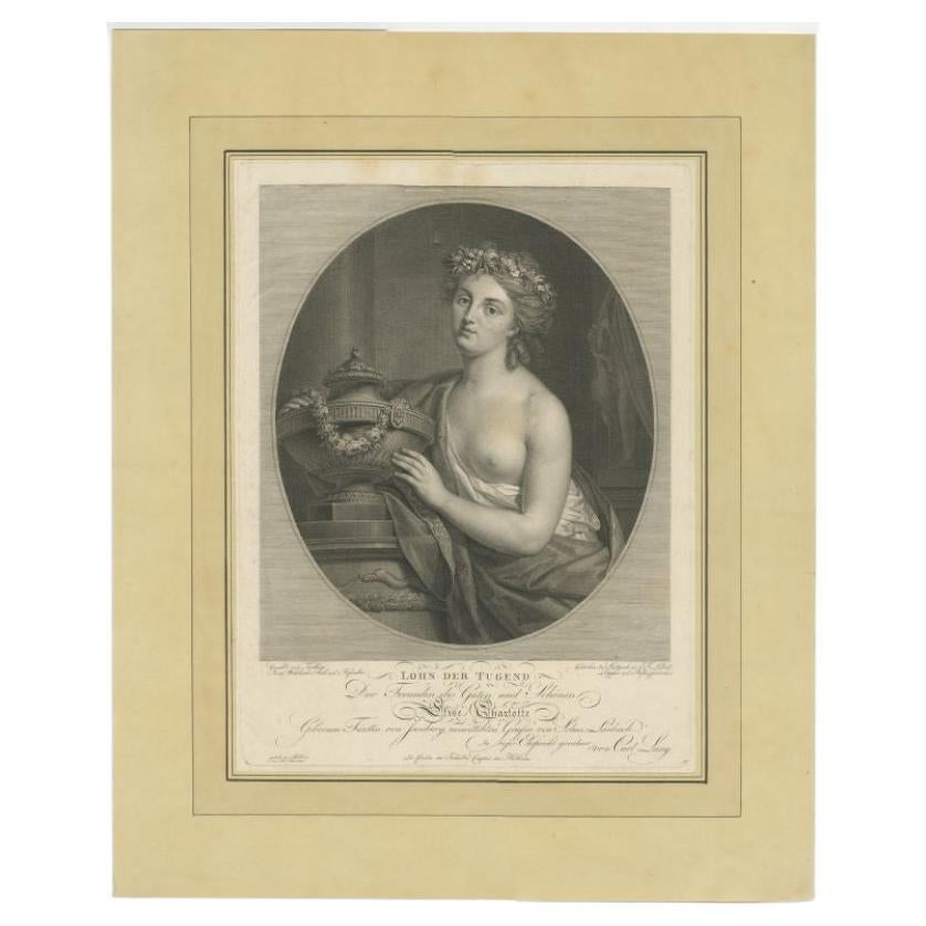 Portrait ancien d'un ami d'Elisabeth zu Solms-Laubach par Leibold, vers 1790 en vente