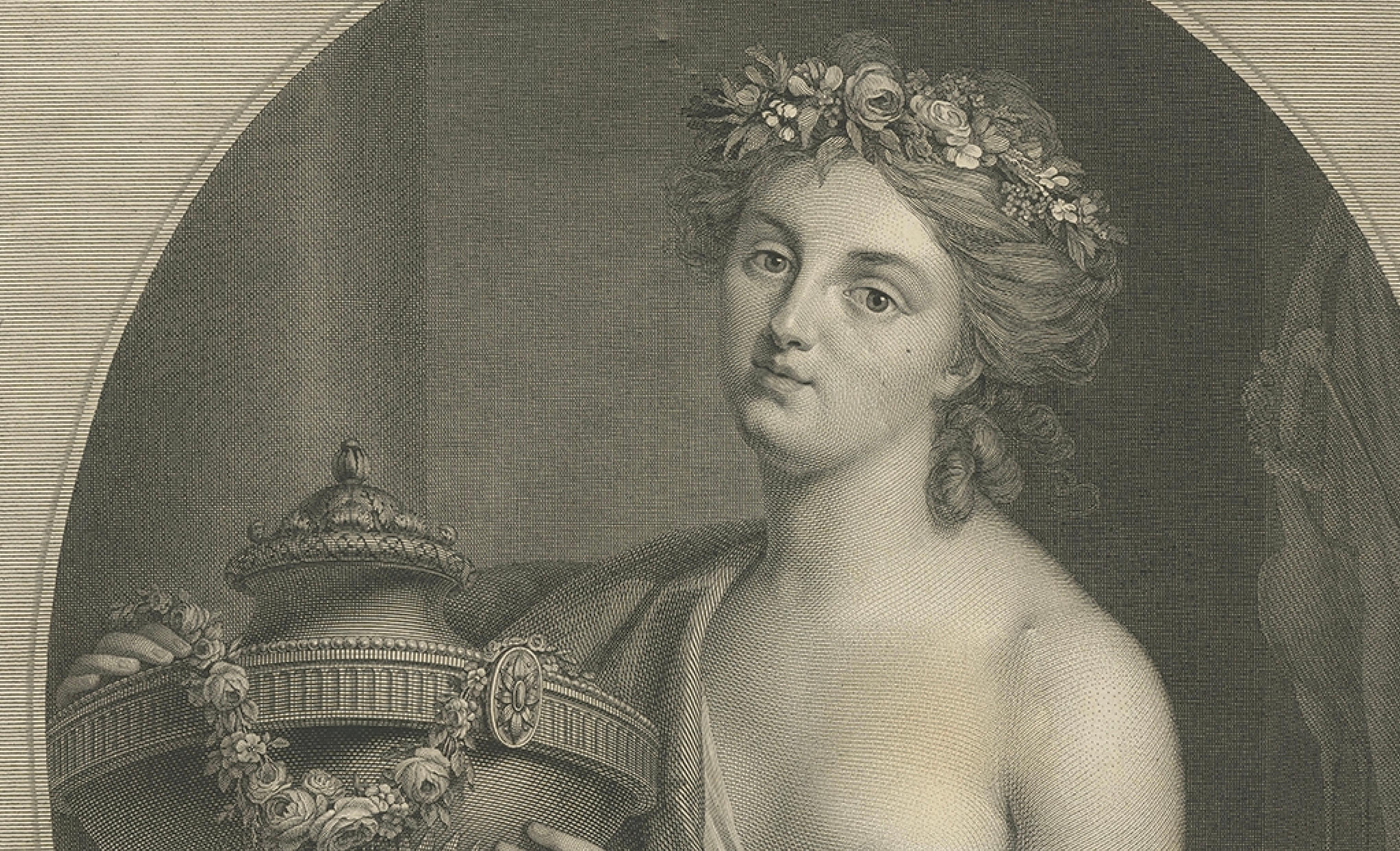 XVIIIe siècle et antérieur Portrait ancien d'un ami d'Elisabeth zu Solms-Laubach par Leibold, vers 1790 en vente