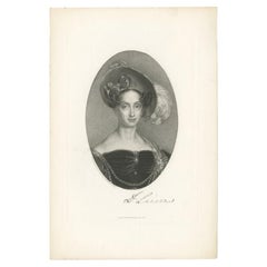 Antique Portrait of a Gracious Lady with a Beautiful Headdress, 1890