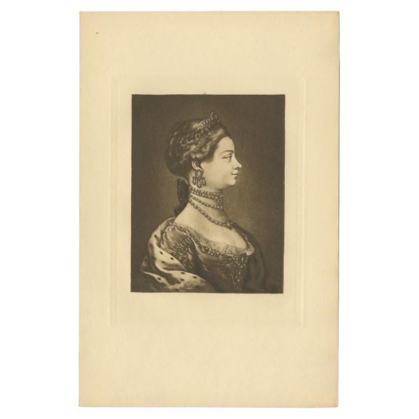 Antique Portrait of a Lady or Potentially a Queen, circa 1900