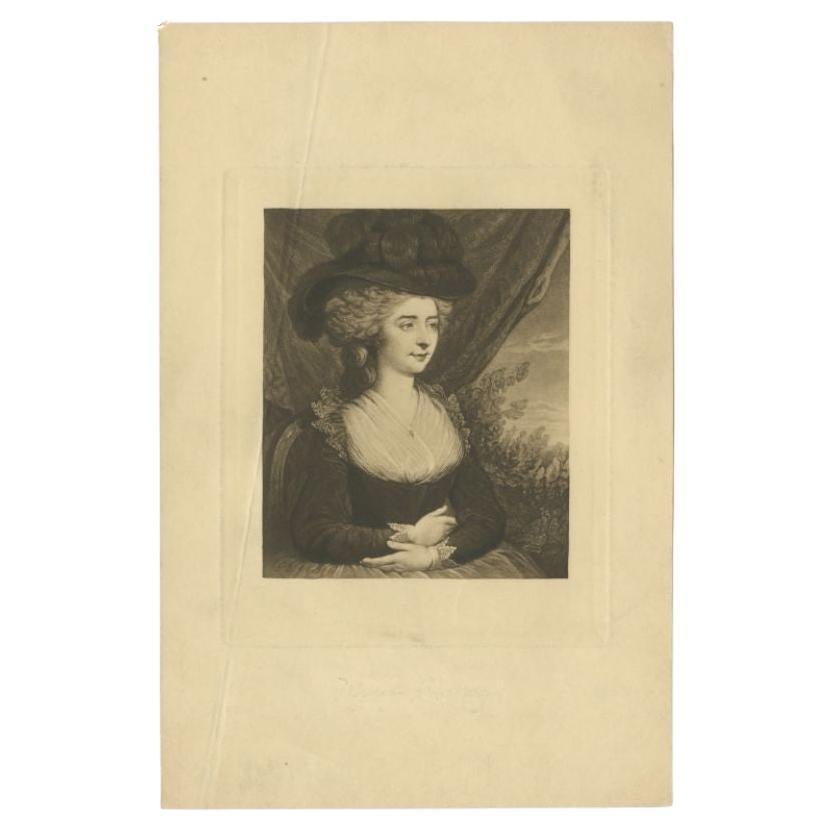 Portrait ancien d'une femme, probablement une reine, vers 1900
