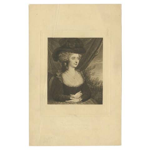 Antique Portrait of a Lady, potentially a Queen, circa 1900