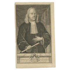 Portrait ancien d'Abraham Riebeeck gouverneur-général des Indes orientales néerlandaises