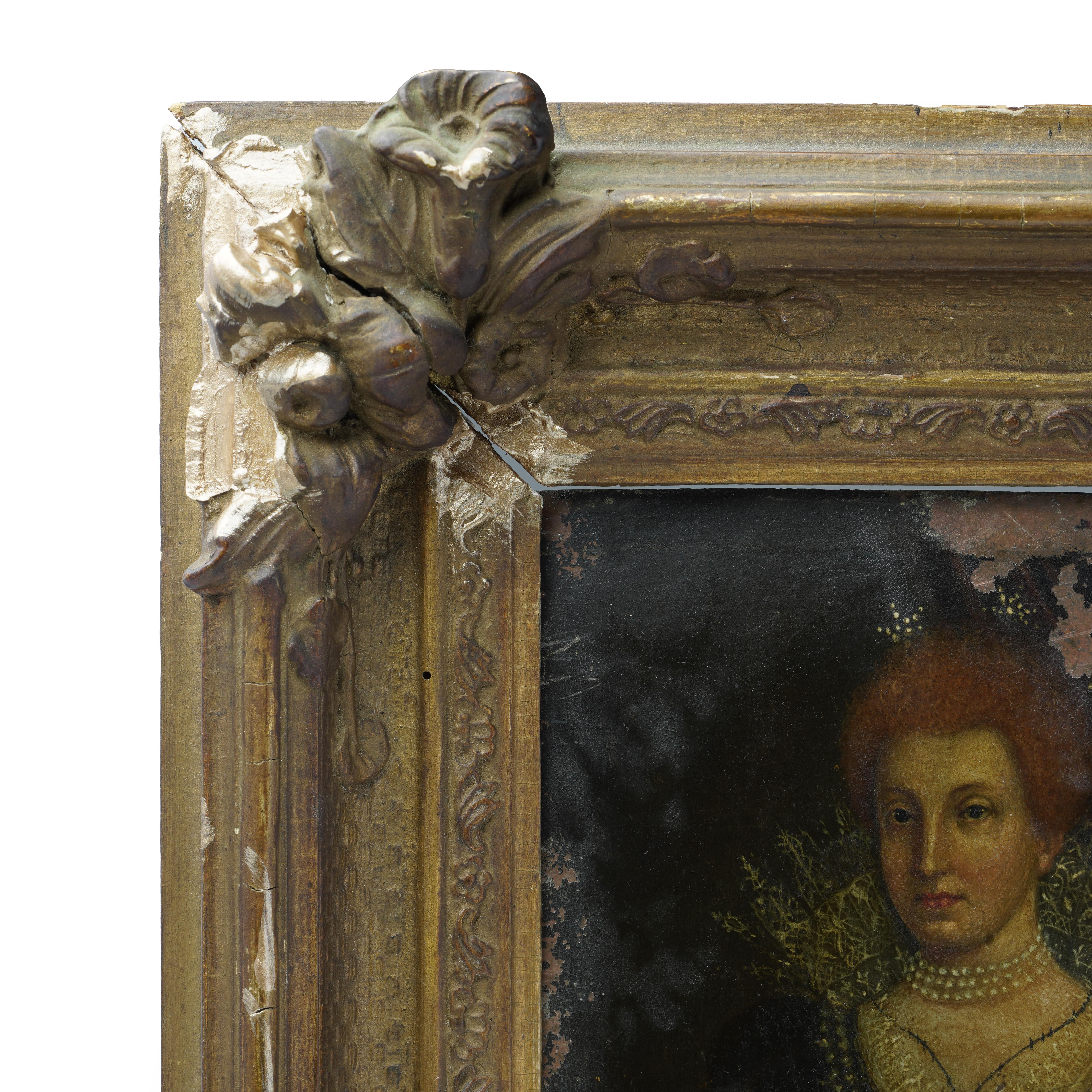Européen Portrait ancien d'Anne de Danemark, attribué à un suiveur de Paul van Somers en vente