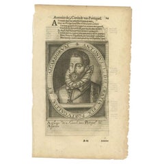 Antique Portrait of António, Prior of Crato, by Janszoon, 1615