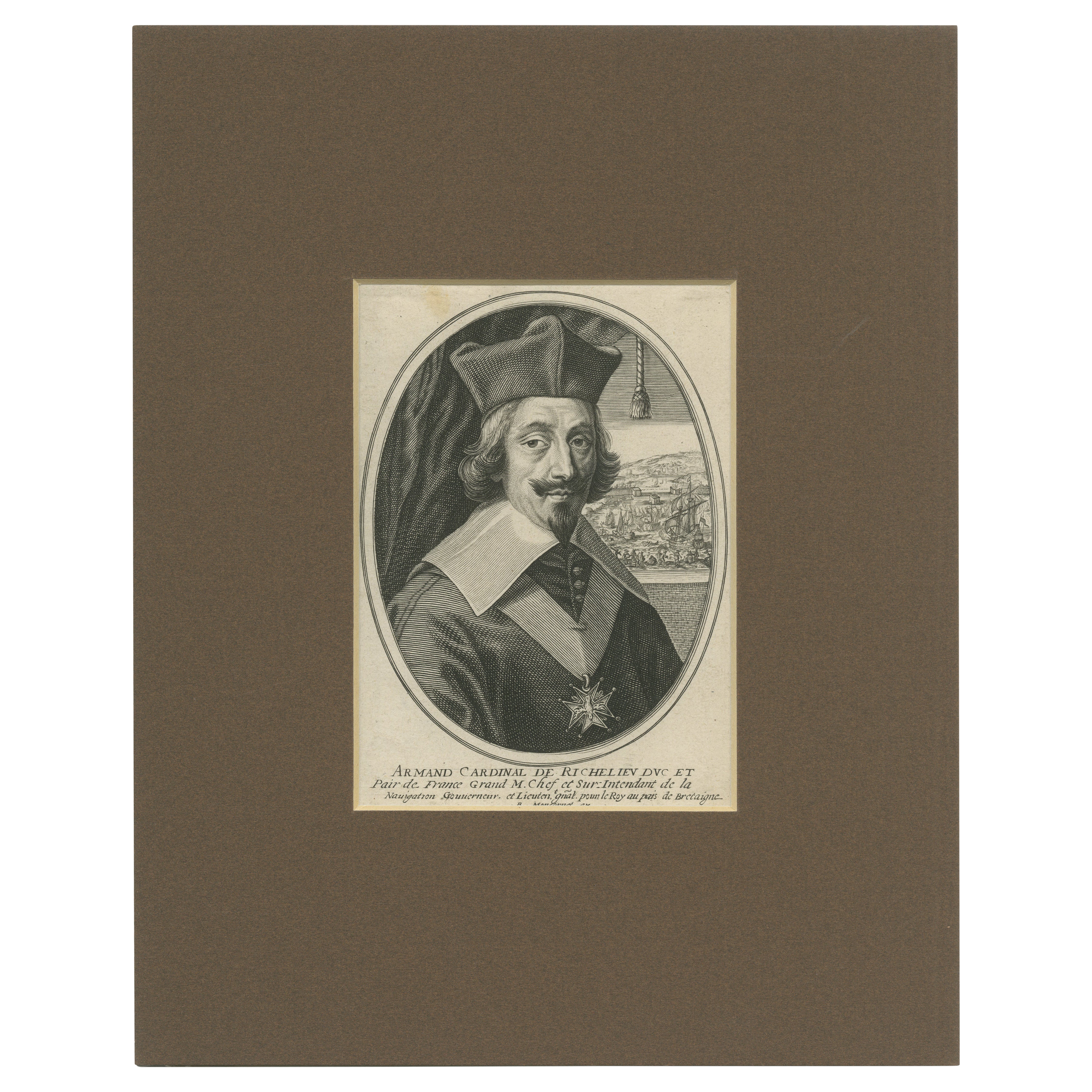 Portrait ancien du cardinal Richelieu, vers 1660