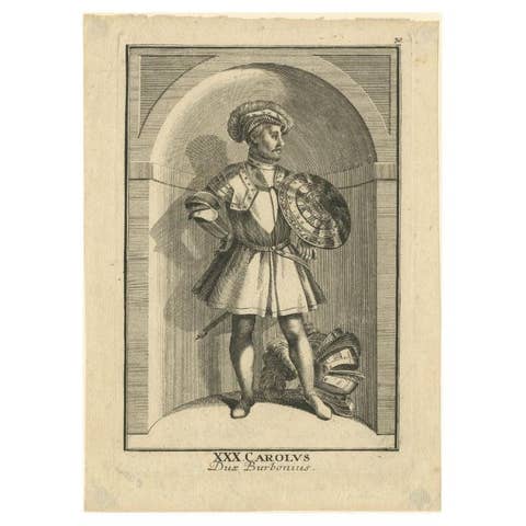 Antique Portrait of Charles I, Margrave of Baden, circa 1735