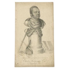Antique Portrait of Charles Runnington by Asperne, 1817