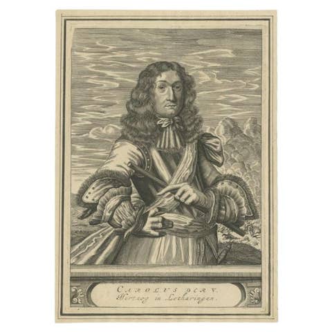 Antique Portrait of Charles V, Duke of Lorraine, c.1670