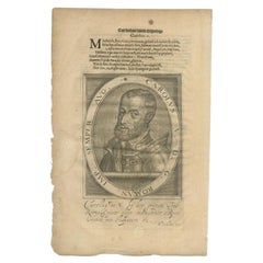 Antique Portrait of Charles v of Spain by Janszoon, 1615