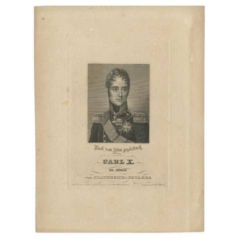 Antique Portrait of Charles X, c.1840