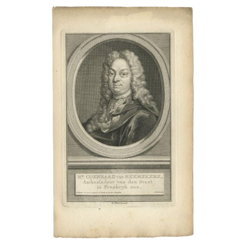 Antikes Porträt von Coenraad van Heemskerk, Earl of Heemskerk, 1749