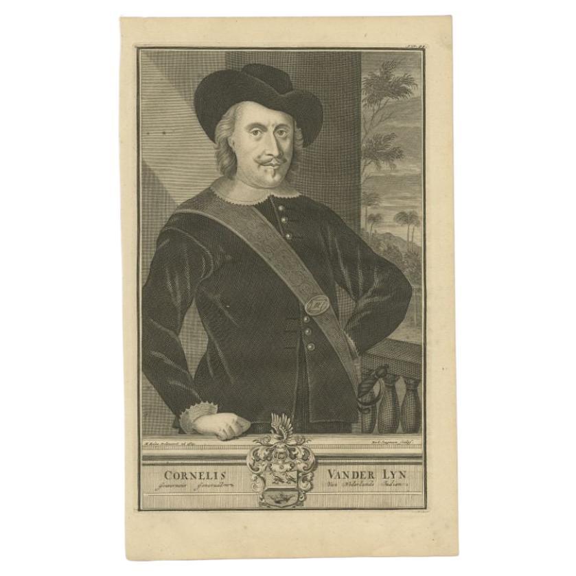Antique Portrait of Cor van der Lijn Governor-General of the Dutch East Indies