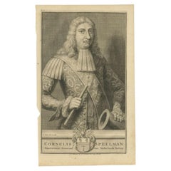 Antique Portrait of Cornelis Speelman, Governor-General of the Dutch East Indies