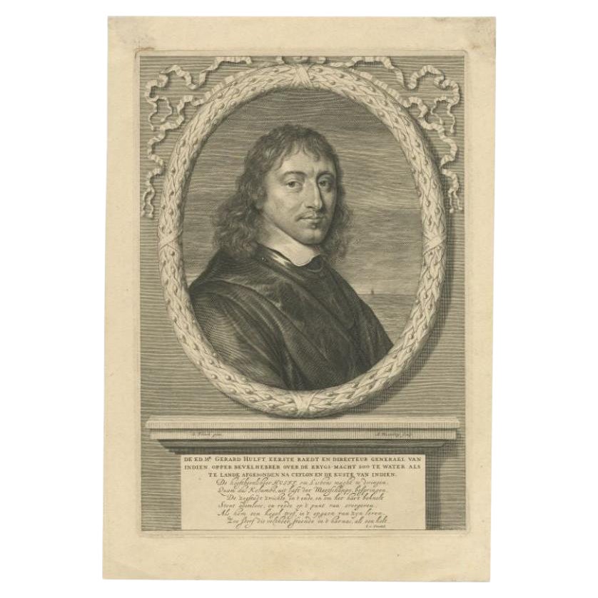 Antikes Porträt des niederländischen Generals Gerard Pietersz, Hulft, um 1670