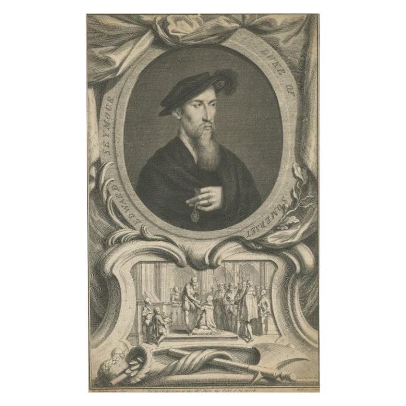 Antique Portrait of Edward Seymour, 1st Duke of Somerset KG '1500-1552'