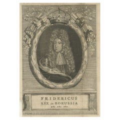 Ritratto antico di Federico o Friedrich I, re di Prussia, 1780 ca.