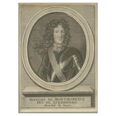 Portrait ancien de François Henri de Montmorency-Bouteville, vers 1740