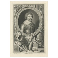 Antikes Porträt von Frederik Hendrik, Prinz von Orange, Etc. Etc., 1749