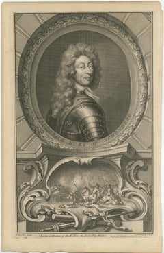 Antique Portrait of Friedrich Herman, 1st Duke of Schomberg