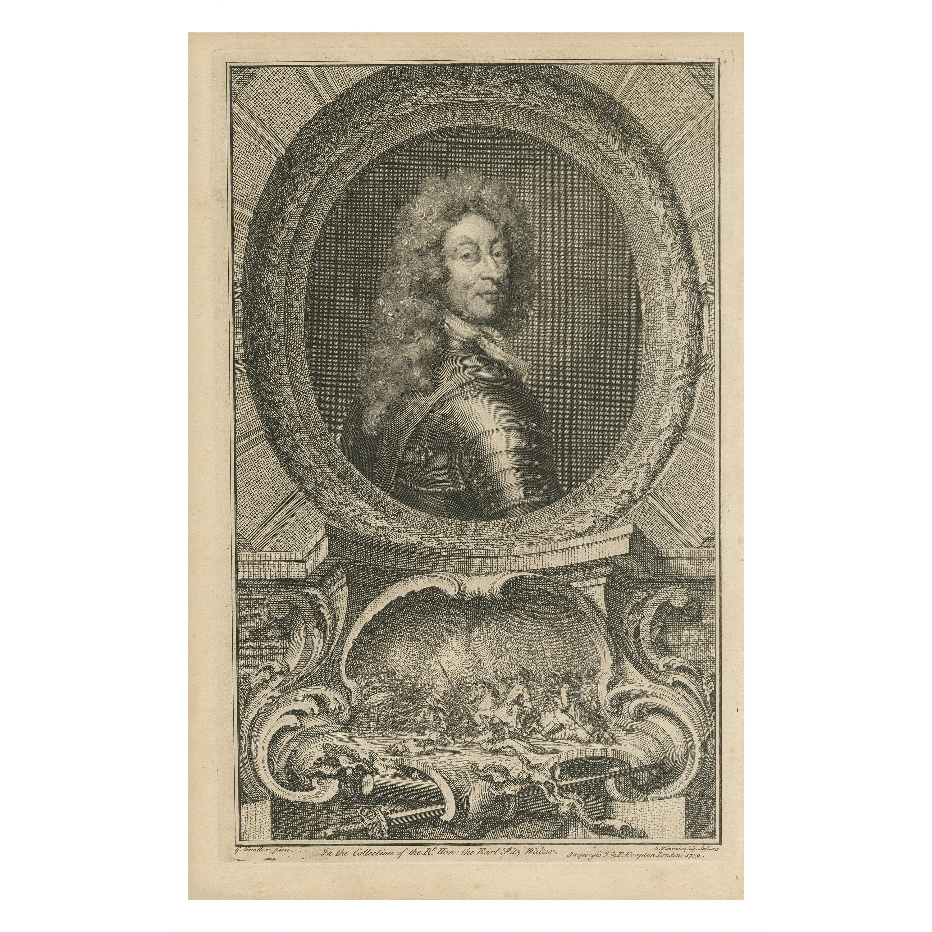 Antikes Porträt von Friedrich Herman, 1. Herzog von Schomberg