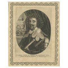 Antique Portrait of Gaspard III de Coligny, c.1643