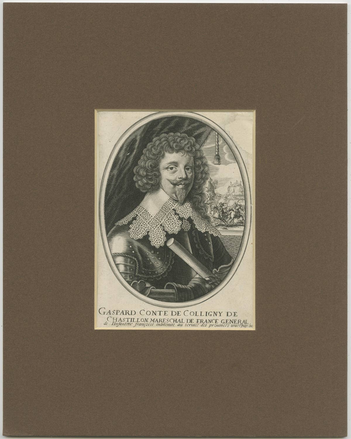 Antique Portrait of Gaspard III de Coligny