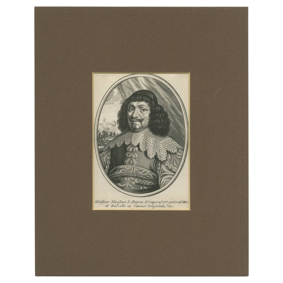 Antique Portrait of General Adrian Von Enckevort