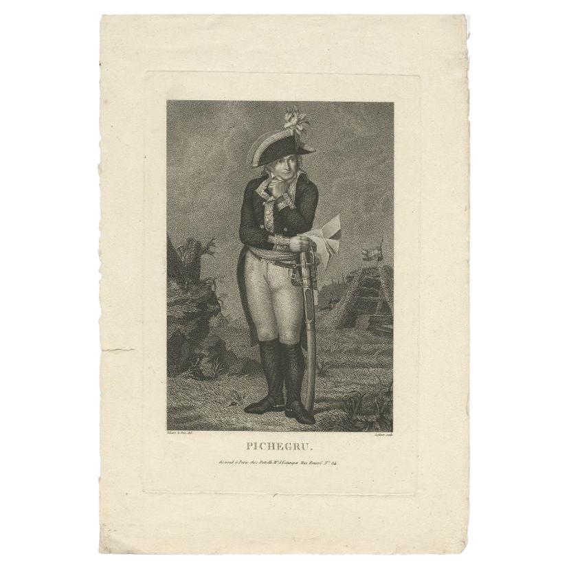 Antique Portrait of General Pichegru by Lefevre, circa 1800 For Sale