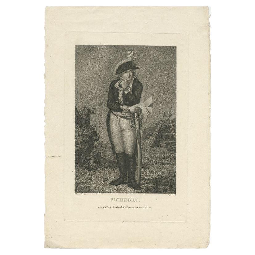 Antique Portrait of General Pichegru by Lefevre, circa 1800 For Sale