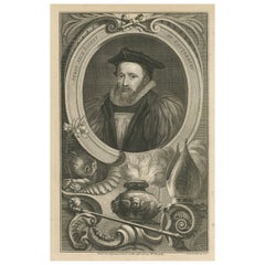 Antique Portrait of George Abbot, Archbishop of Canterbury
