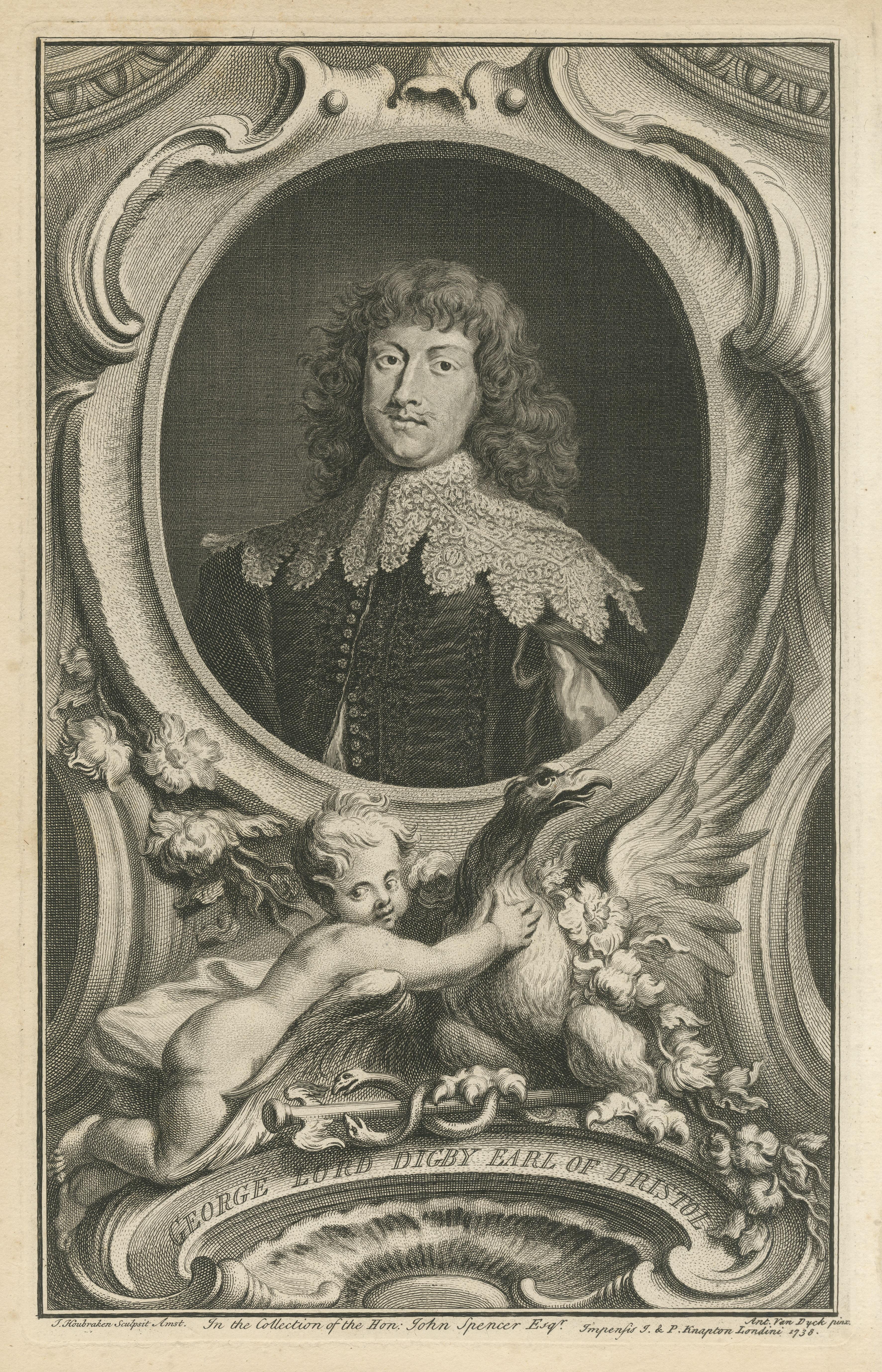 Antikes Porträt von George Digby, 2. Earl of Bristol im Zustand „Gut“ im Angebot in Langweer, NL