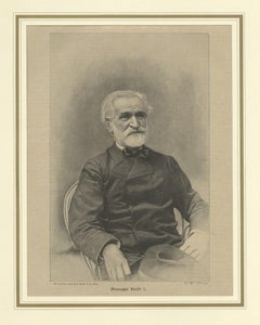 Portrait ancien de Giuseppe Verdi, compositeur d'opéra italien, 1901