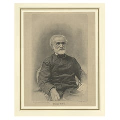 Ritratto antico di Giuseppe Verdi, compositore d'opera italiano, 1901