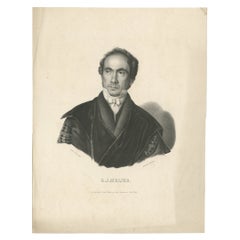 Antikes Porträt von G.J. Meijer, Professor an der Universität von Leuven, Belgien