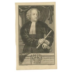 Portrait ancien de Hendrick Zwaardecroon, gouverneur des Indes orientales néerlandaises