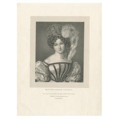 Retrato antiguo de Henriette Sontag por Hullmandel 'c.1860'