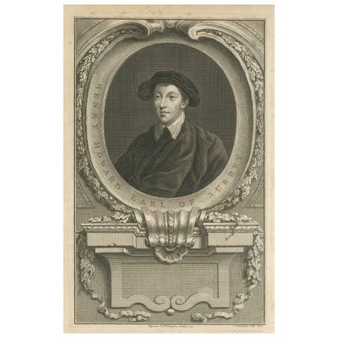 Antique Portrait of Henry Howard, Earl of Surrey