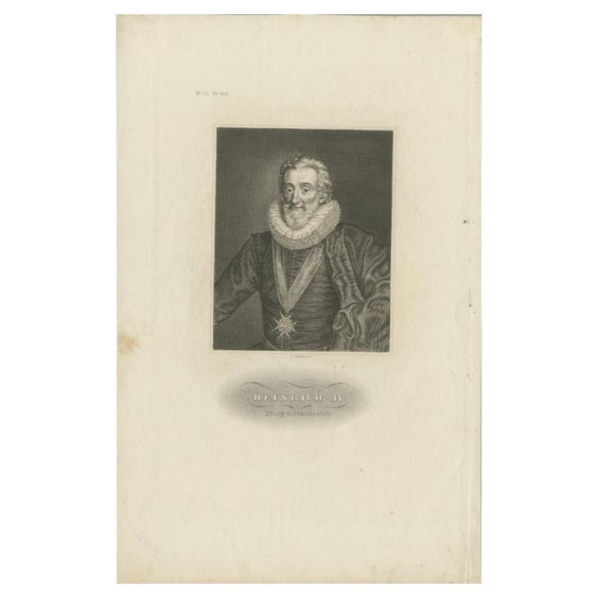 Antique Portrait of Henry IV of France, c.1850