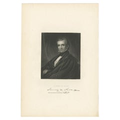 Antique Portrait of James K. Polk, the 11th president of the United States