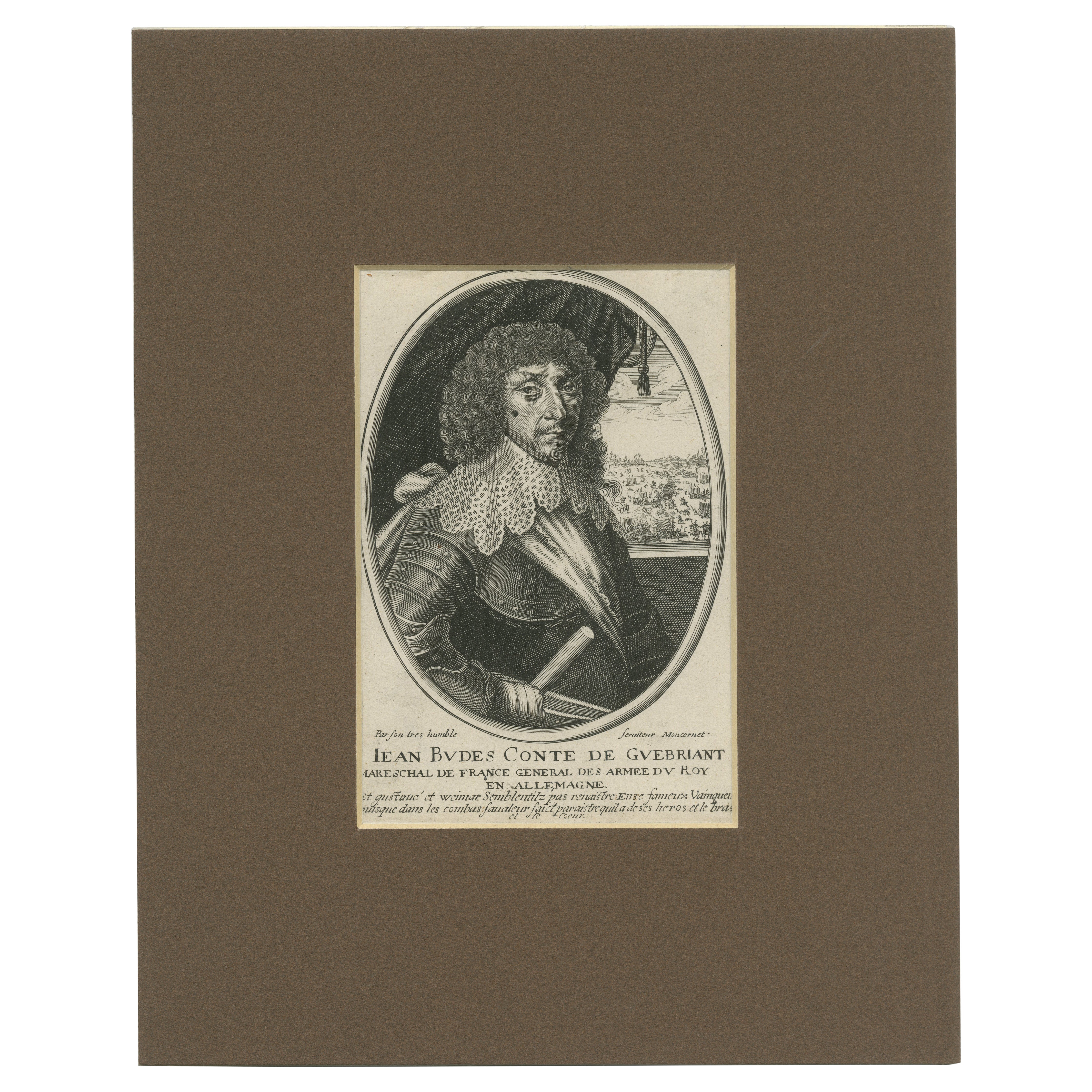 Antikes Porträt von Jean Baptiste Budes, Graf von Guébriant