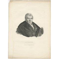 Portrait ancien de Jean-Guillaume Garnier, mathématicien français