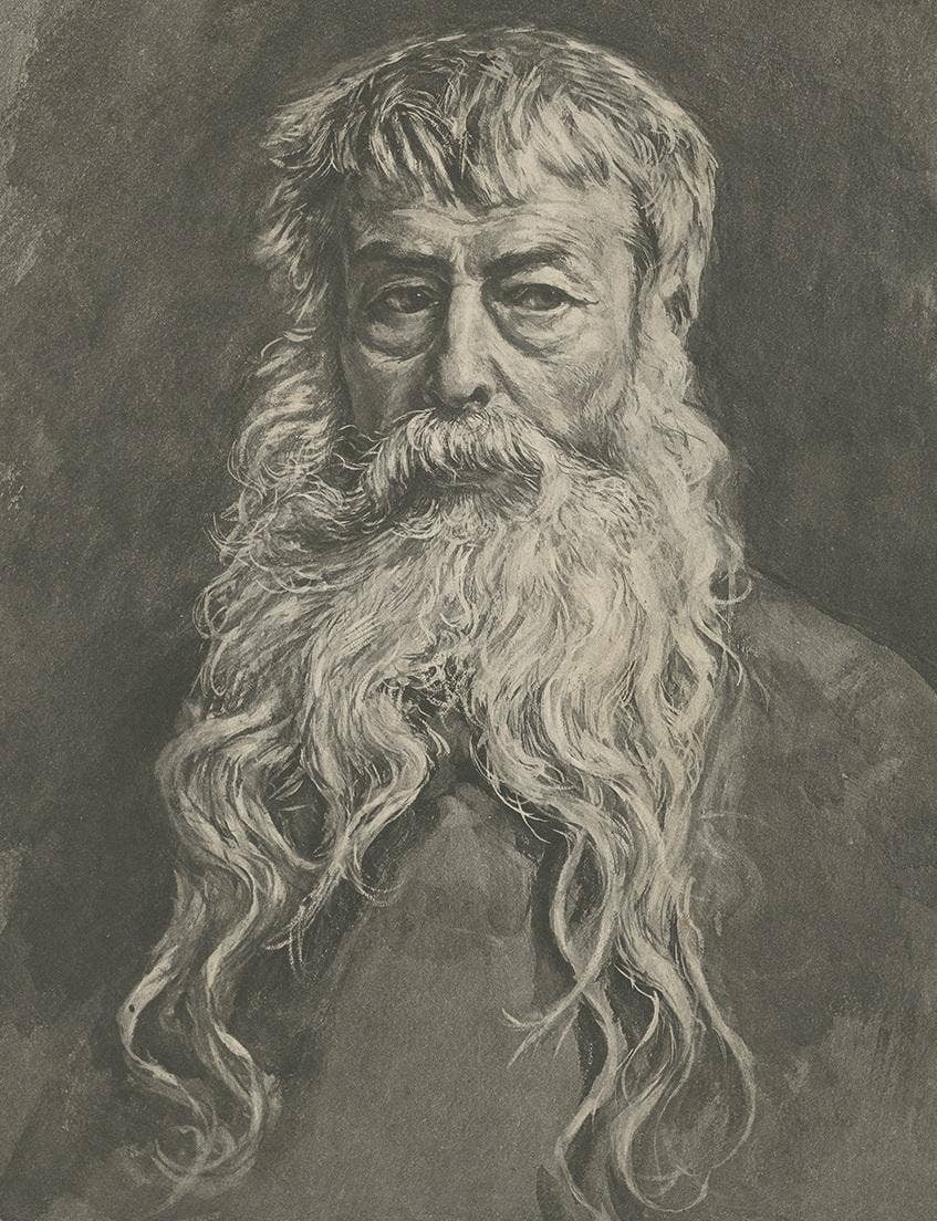 Antique Portrait of Jean-Louis-Ernest Meissonier by Dujardin, circa 1880