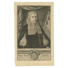 Antique Portrait of Joan Maetsuycker, Governor-General of the Dutch East Indies