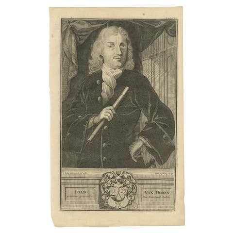 Antique Portrait of Joan van Hoorn, Governor-General of the Dutch East Indies
