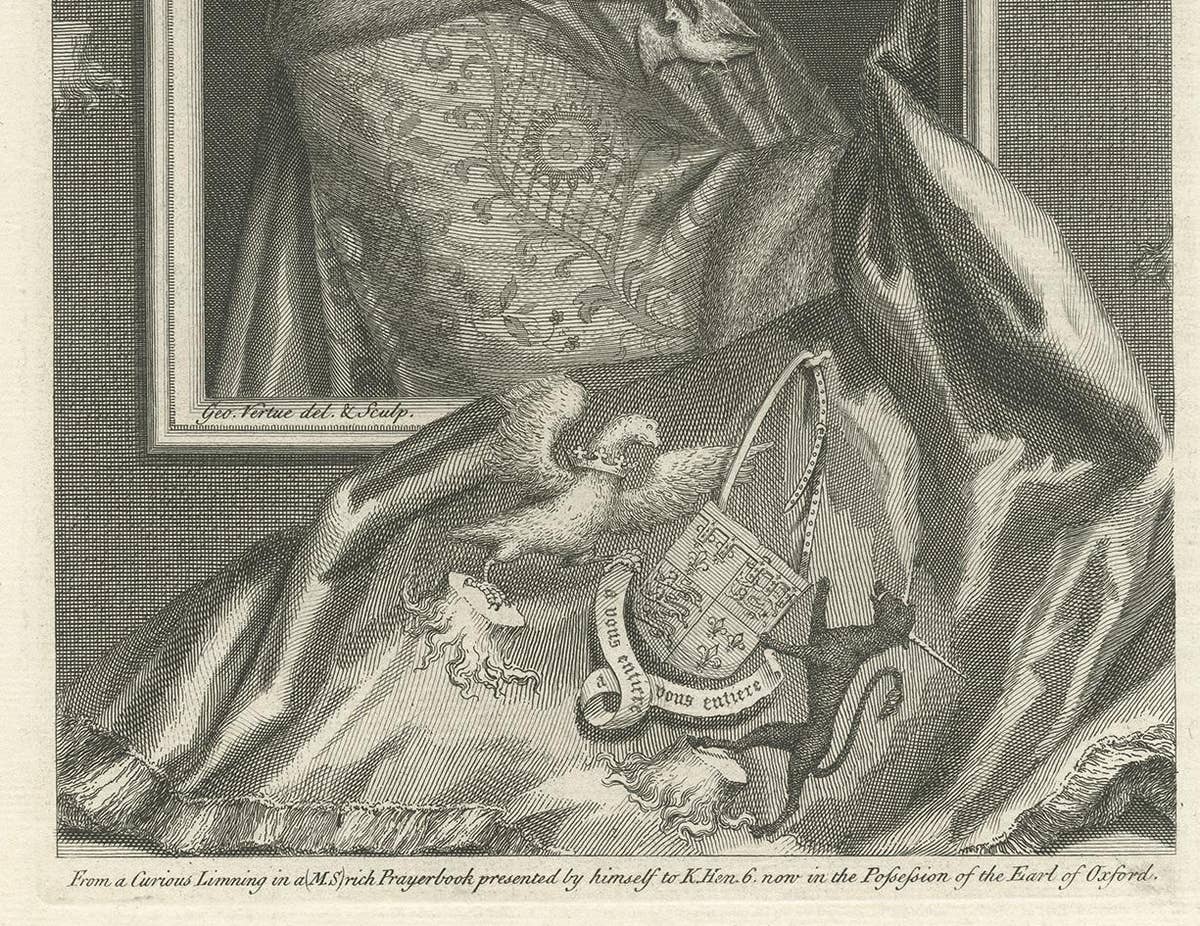 Antique Portrait of John Duke of Bedford by Vertue, circa 1750