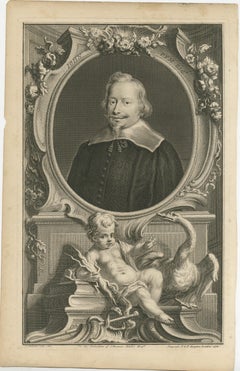 Antique Portrait of John Pym, English Politician