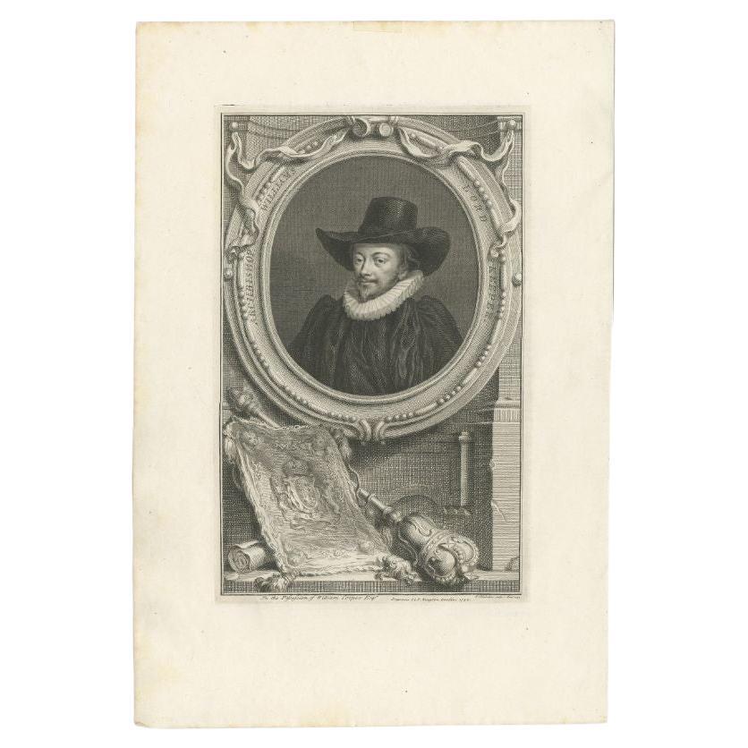Antique portrait titled 'Archbishop Williams Lord Keeper'. Old portrait of John Williams. John Williams was a Welsh clergyman and political advisor to King James I. He served as Bishop of Lincoln 1621–1641, Lord Keeper of the Great Seal 1621–1625,